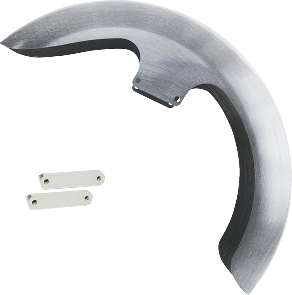 PAUL YAFFE BAGGER NATION Thicky Front Fender - OEM - 16"-19" Wheel - With Satin Adapters THICKY-OEM-14L-S
