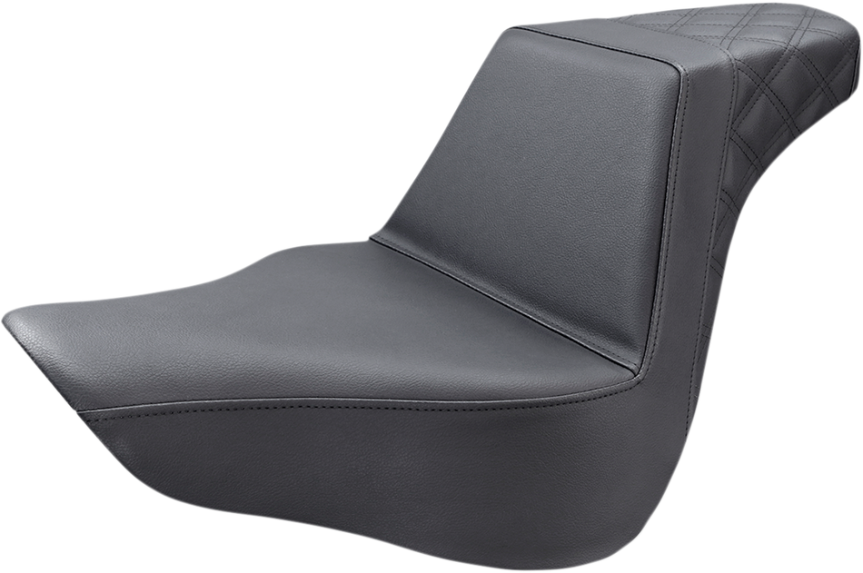 SADDLEMEN Step-Up Seat - Rear Lattice Stitch - Black 818-27-173