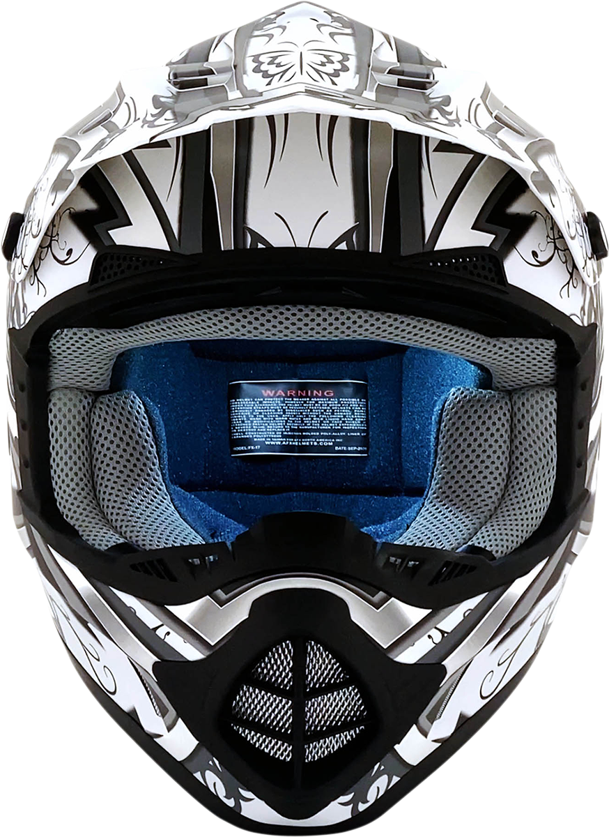 AFX FX-17 Helmet - Butterfly - Matte White - Medium 0110-7128