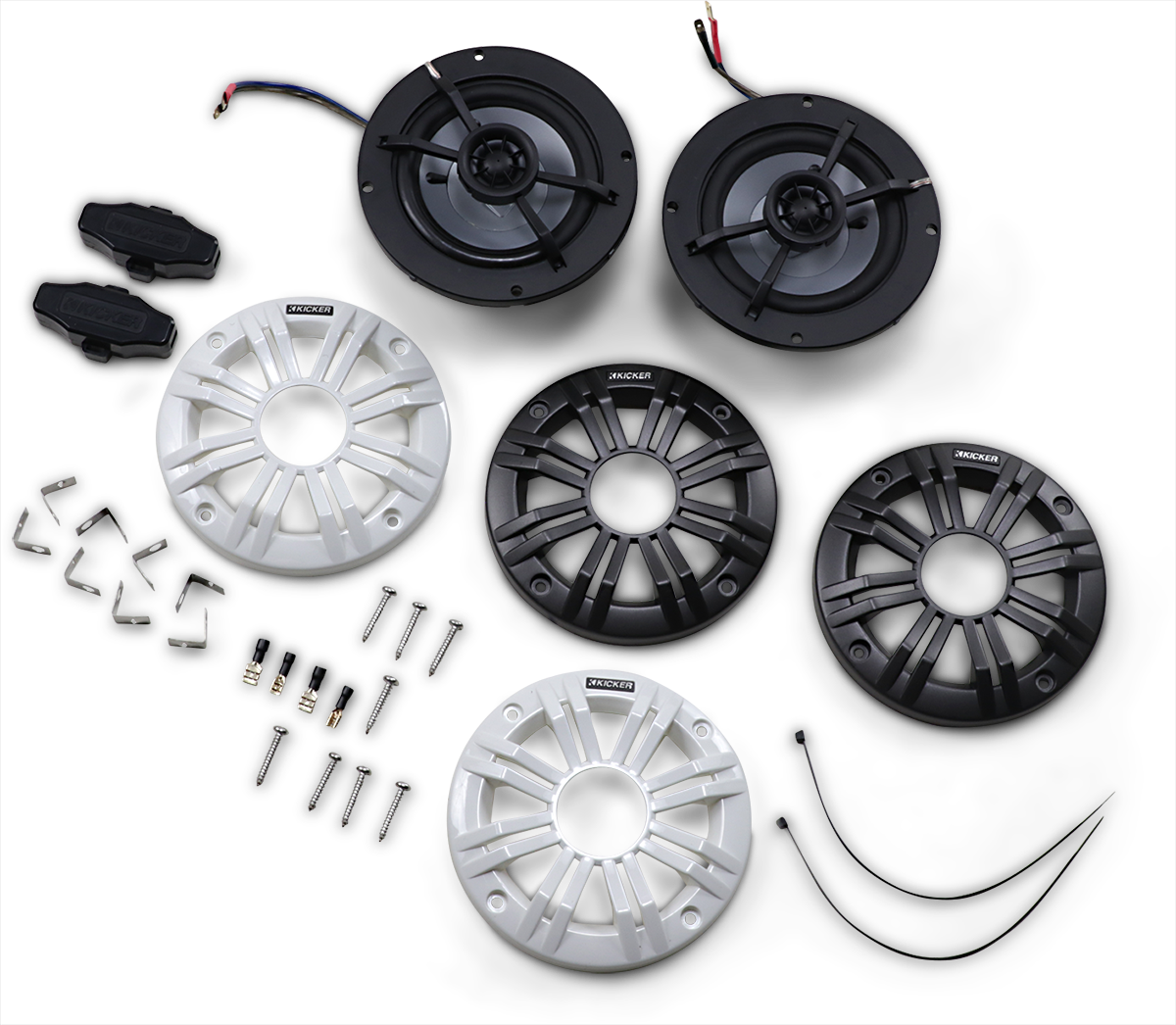 KICKER All-Weather 4" 2-way 4 Ohm Speakers 45KM44