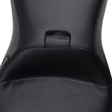 LE PERA Outcast Seat - 2-Up - With Backrest - Smooth - Black - FLH LK-997BR