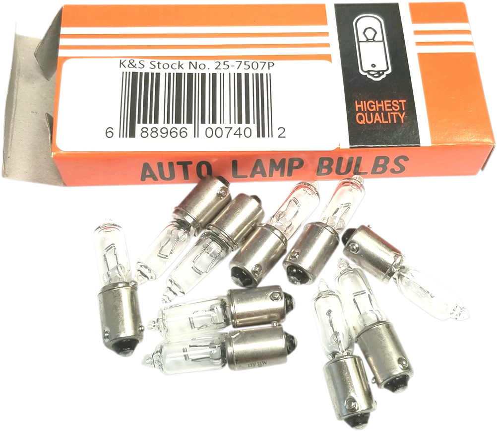 K&S TECHNOLOGIES 10 Pack Replacement Bulbs 25-7507P