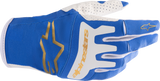 ALPINESTARS Techstar Gloves - UCLA Blue/Rushed Gold - Small 3561023-7265-S