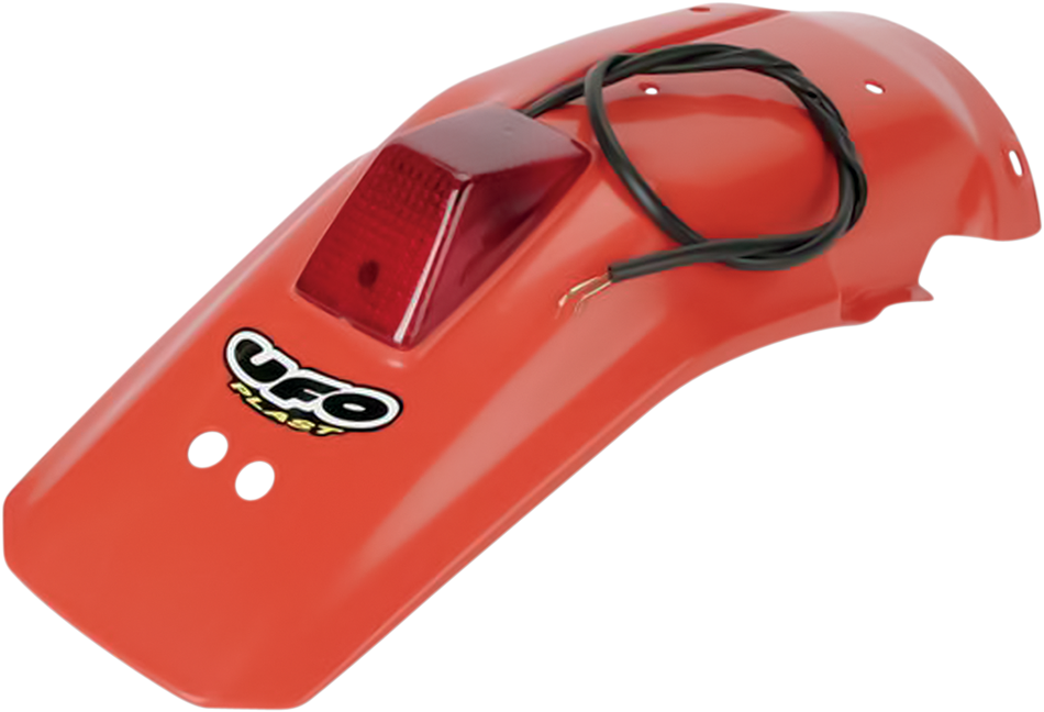 UFO Enduro Rear Fender with 21/5W Light - '90 CR Orange HO02650121