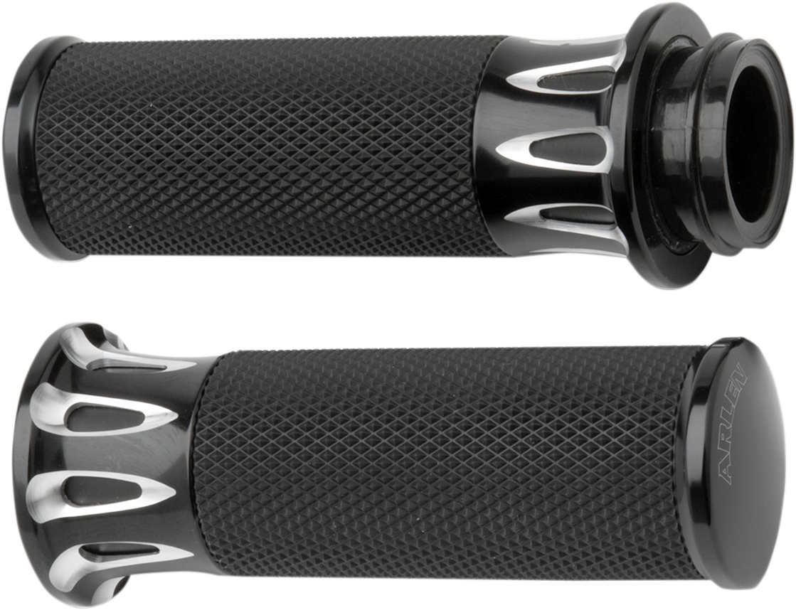 ARLEN NESS Grips - Deep Cut - TBW - Black 07-319