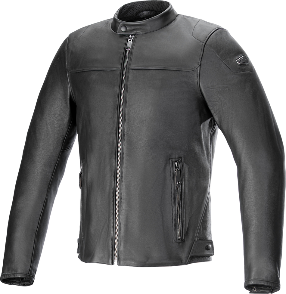 ALPINESTARS Blacktrack Leather Jacket - Black - 3XL 3103824-1100-3X