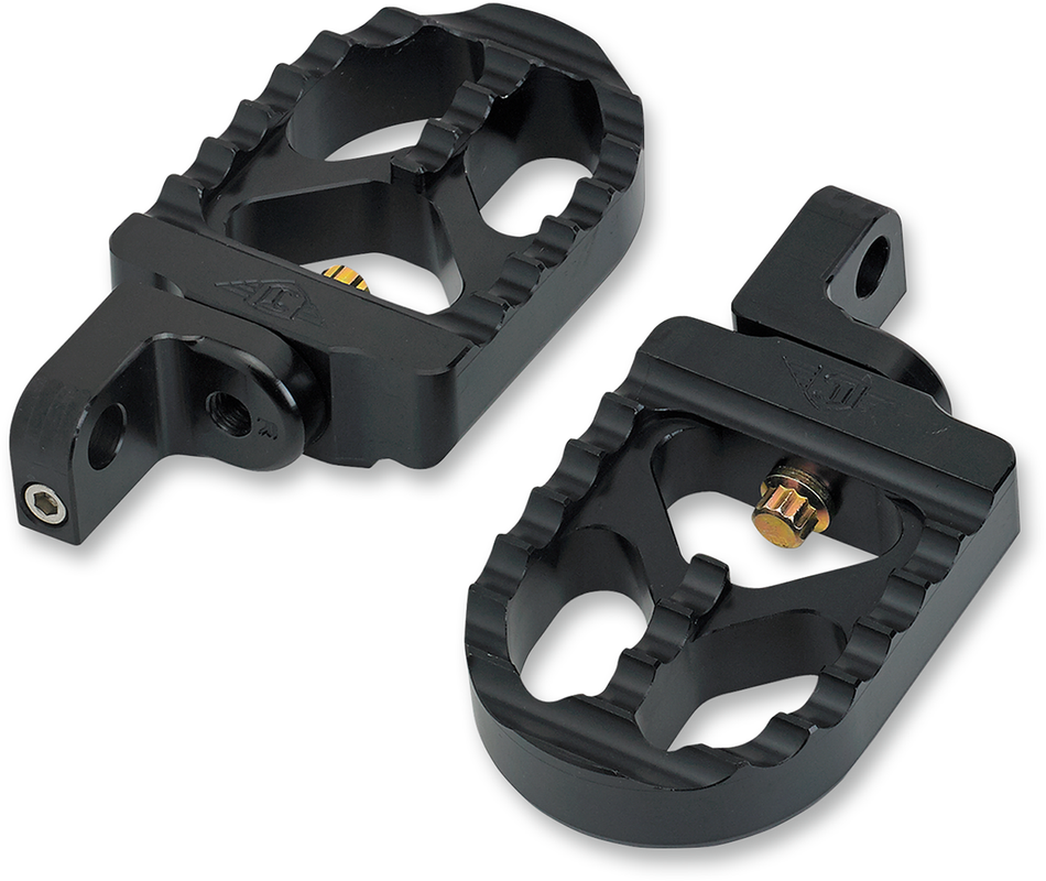 JOKER MACHINE Adjustable Serrated Long Footpegs - Black - XL 08-57-3B