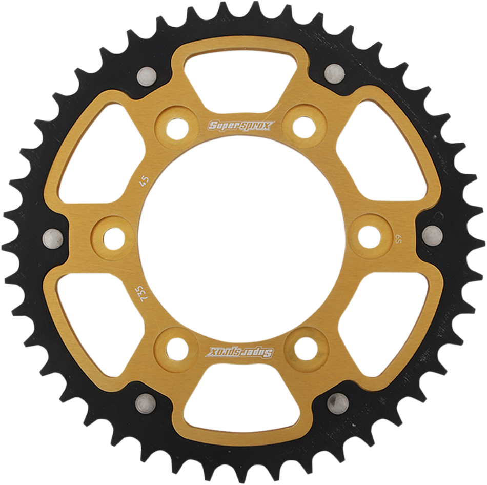 SUPERSPROX Stealth Rear Sprocket - 45 Tooth - Gold - Ducati RST-735-45-GLD