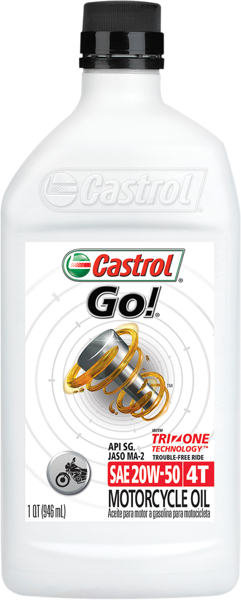 CASTROL Go! Mineral 4T Engine Oil - 20W-50 - 1 U.S. quart 15B650