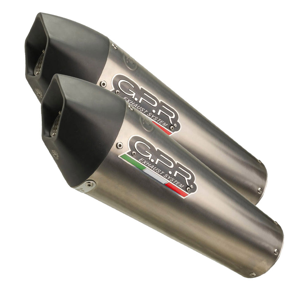 GPR Exhaust for Aprilia Shiver 900 2017-2020, GP Evo4 Titanium, Dual slip-on Including Removable DB Killers and Link Pipes  E4.A.69.GPAN.TO