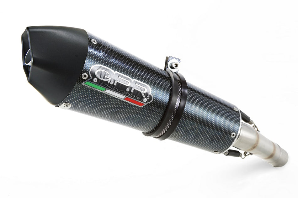 GPR Exhaust for Benelli Leoncino 500 Trail 2017-2020, Gpe Ann. Poppy, Slip-on Exhaust Including Removable DB Killer and Link Pipe  E4.BE.14.GPAN.PO