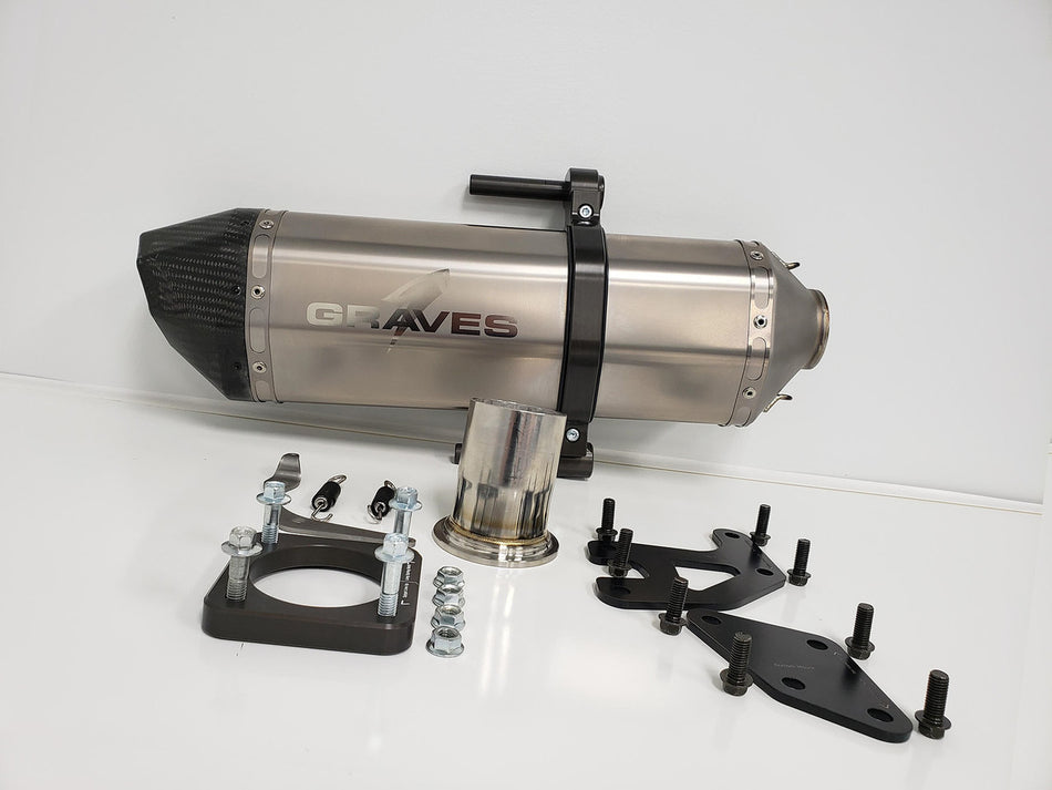 Graves motorsports  teryx krx 1000 20-21 titanium cat eliminator exhaust system
