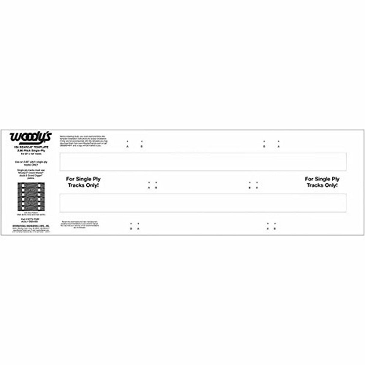 Woodys 154 Single Ply 2.86 Pitch Template BCTS TEMP