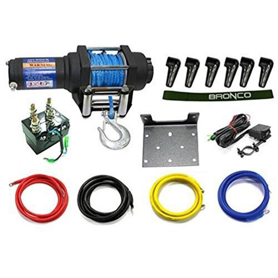 Bronco Products 3500 Lb Winch W/Synthetic Rope 6212020