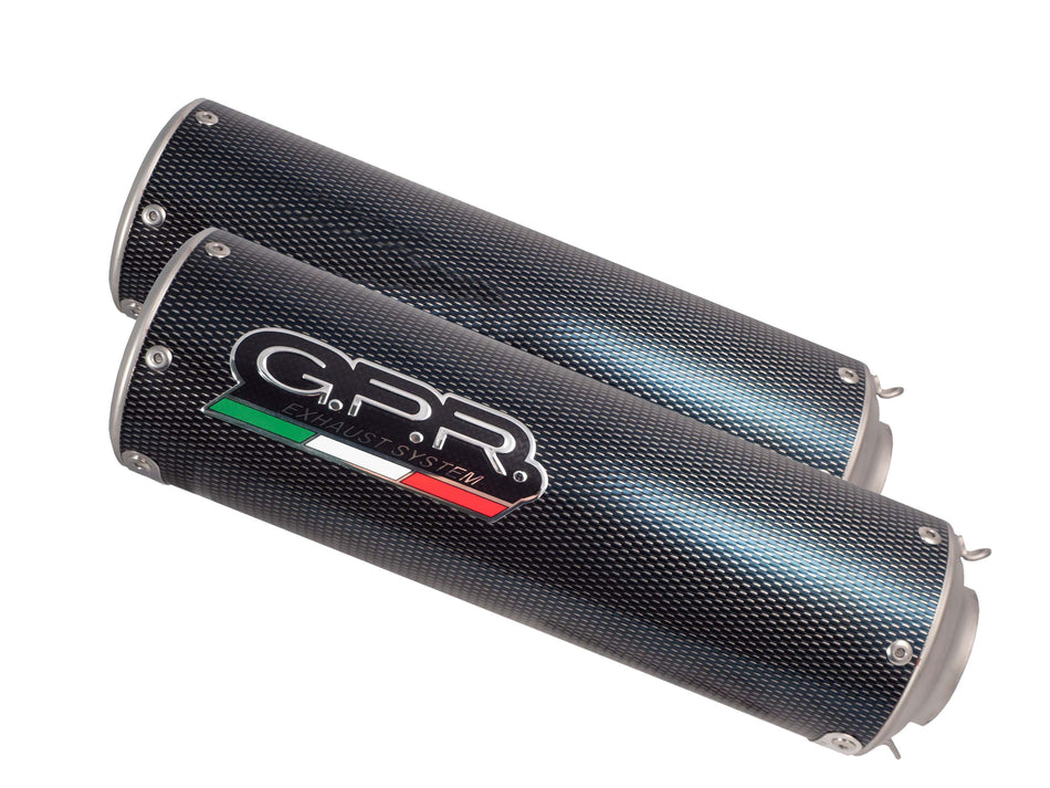 GPR Exhaust System Kawasaki Z1000 2007-2009, M3 Poppy , Dual slip-on Including Removable DB Killers and Link Pipes  K.80.M3.PP