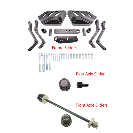 T-rex 2014 - 2016 bmw r nine t engine frame sliders front & rear axle sliders