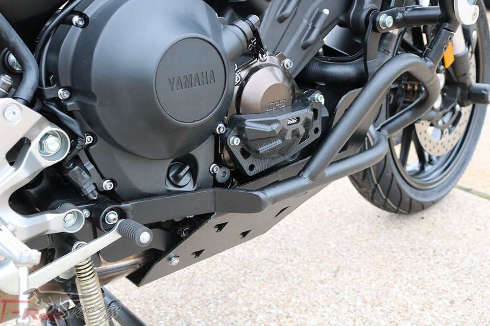 Combo de placa protectora protectora de motor T-rex 2019 yamaha tracer 900 / gt 2014 - 2019 fz-09 / mt-09 / fj-09