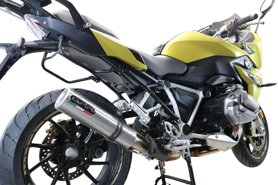 GPR Exhaust for Bmw R1250R R1250RS 2021-2023, M3 Titanium Natural, Slip-on Exhaust Including Removable DB Killer and Link Pipe  E5.BM.107.M3.TN