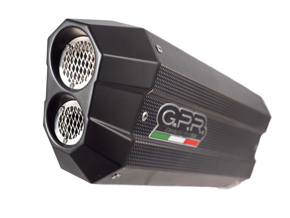 GPR Exhaust for Aprilia Caponord 1200 2013-2015, Sonic Poppy, Slip-on Exhaust Including Removable DB Killer and Link Pipe  A.58.SOPO