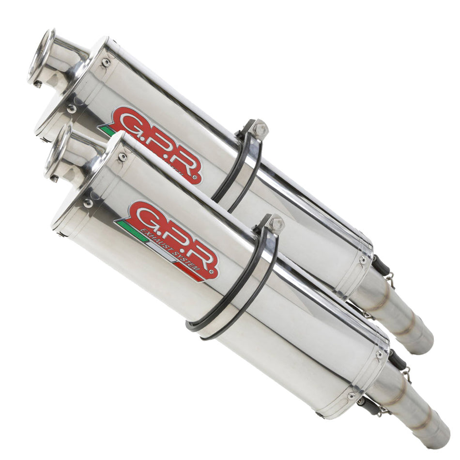 GPR Exhaust for Aprilia Sl - Falco 1000 2000-2004, Trioval, Dual slip-on Including Removable DB Killers and Link Pipes  A.14.TRI