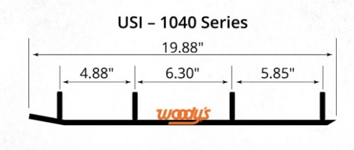 Woodys 6X 60° Turning  1 1/2 End Pad With Hard Weld For Usi 4-Bolt TSI4-1040