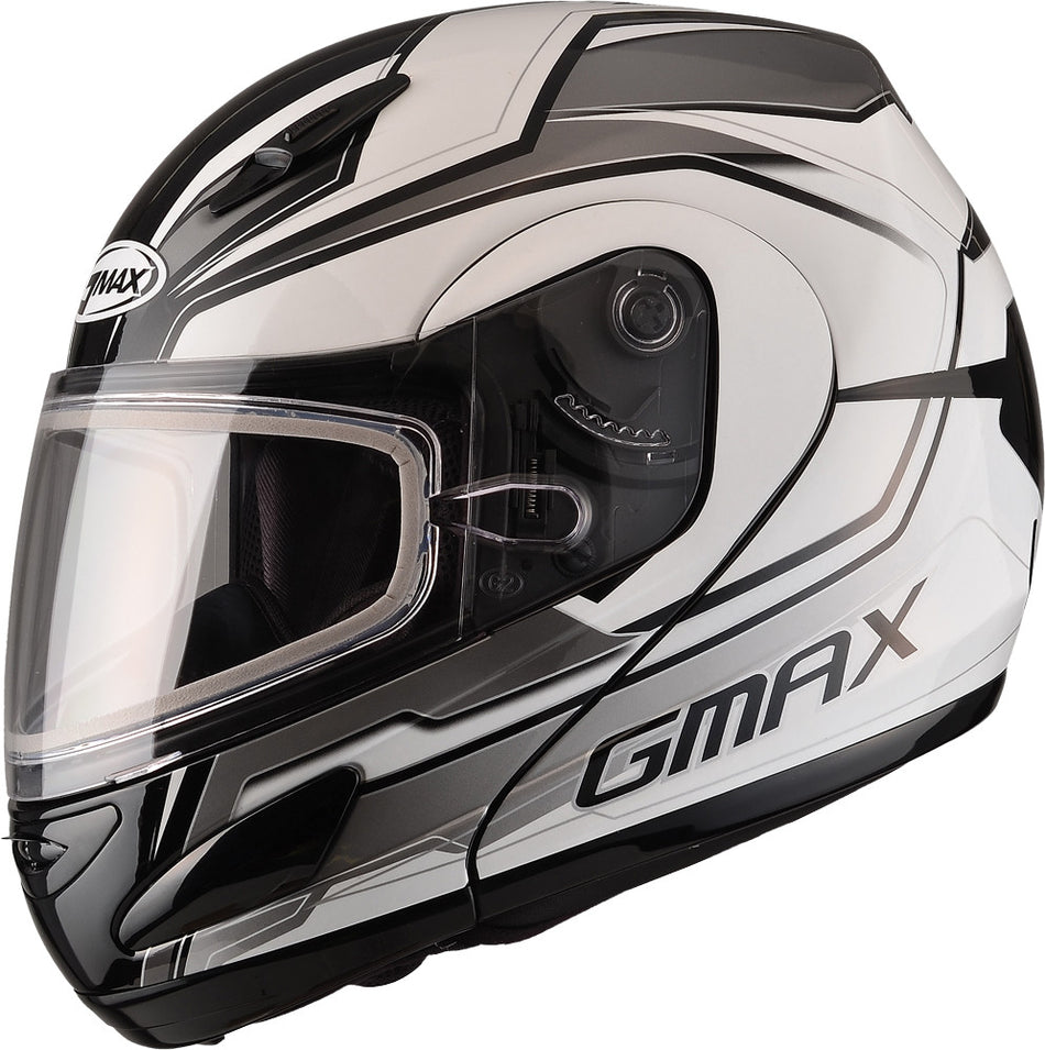 GMAX Gm-44s Modular Helmet Glacier Black/Silver 2x G6444248 TC-15