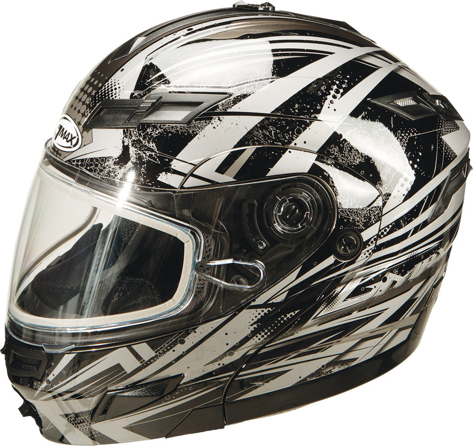 GMAX Gm-54s Modular Helmet Dark Silver/Black/Silver L G2544546 TC-19