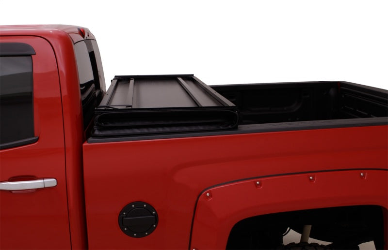 Lund 07-13 Chevy Silverado 1500 Fleetside (6.6ft. Bed) Hard Fold Tonneau Cover - Black 969154