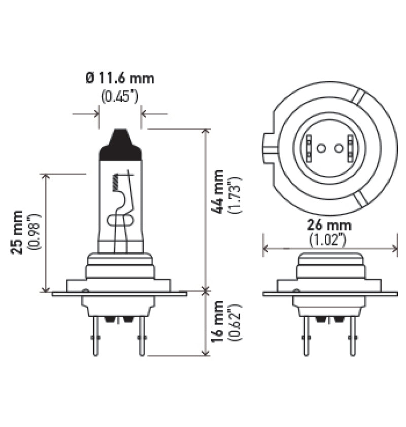 Hella Optilux H7 12V/55W XY Xenon Yellow Bulb LAH71070702