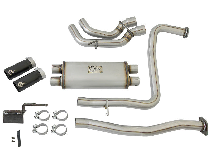 aFe POWER Rebel Series 2-1/2in 409 SS Cat Back Exhaust w/ Black Tips 16-17 Nissan Titan V8 5.6L 49-46126-B