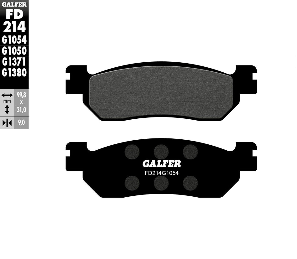 GALFER Brake Pads Semi Metallic Fd214g1054 FD214G1054