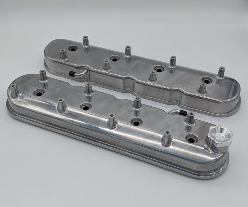 Granatelli 96-22 GM LS Tall Valve Cover w/Integral Angled Coil Mounts - Polished (Pair) 640361