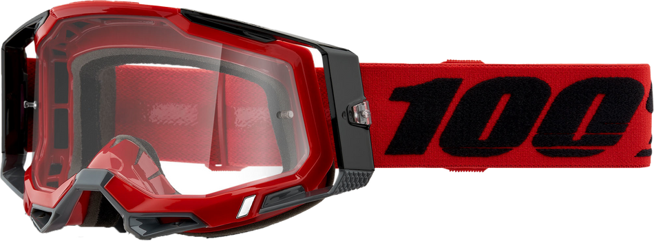 100% Racecraft 2 Goggle Red Clear Lens 50009-00003