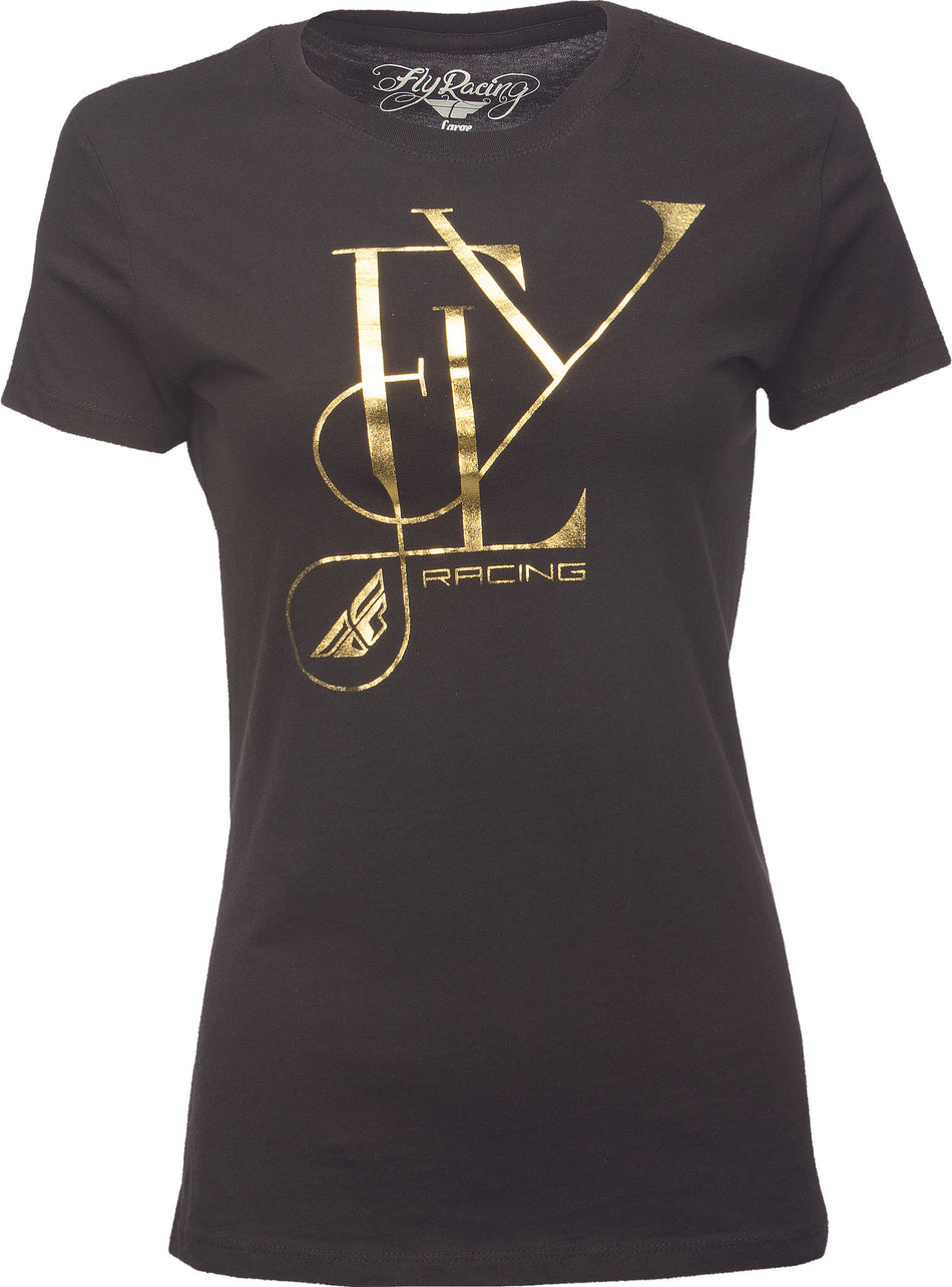 FLY RACING Fancy Fashion Fit Ladies Tee Black S 356-0320S