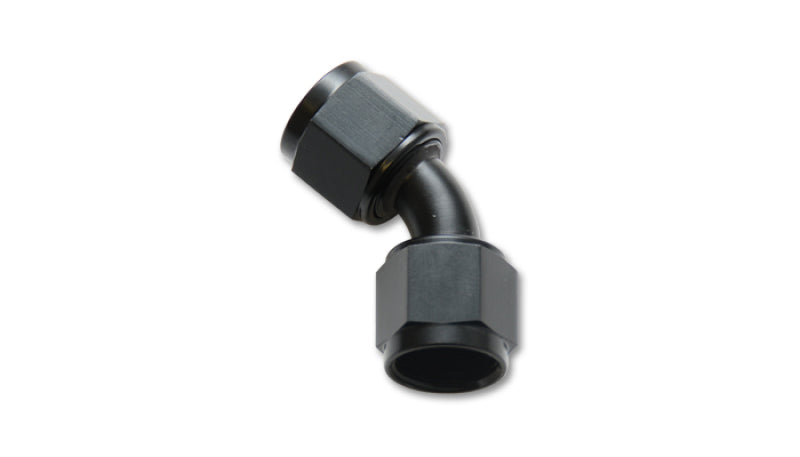 Vibrant -10AN X -10AN Female Flare Swivel 45 Deg Fitting ( AN To AN ) -Anodized Black Only 10714