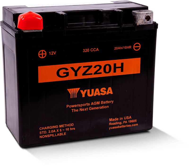 Yuasa GYZ20H High Performance Maintenance Free AGM 12 Volt Battery