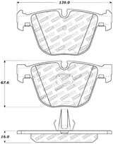 StopTech Street Touring 06-09 BMW M5 E60 / 07-09 M6 E63/E63 Rear Brake Pads 308.0919