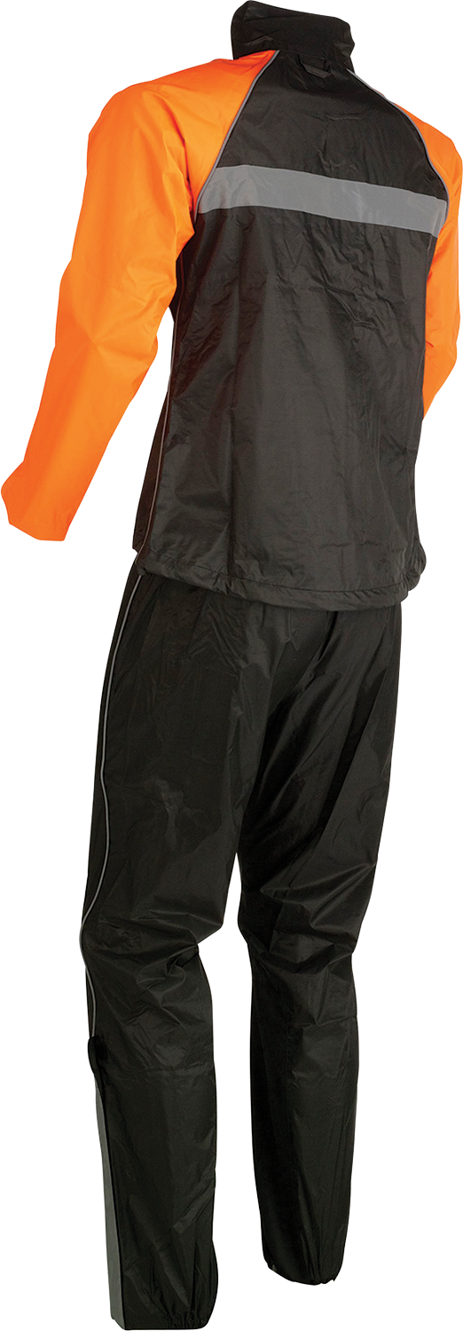 Z1R Women's 2-Piece Rainsuit - Black/Orange - Small 2853-0034