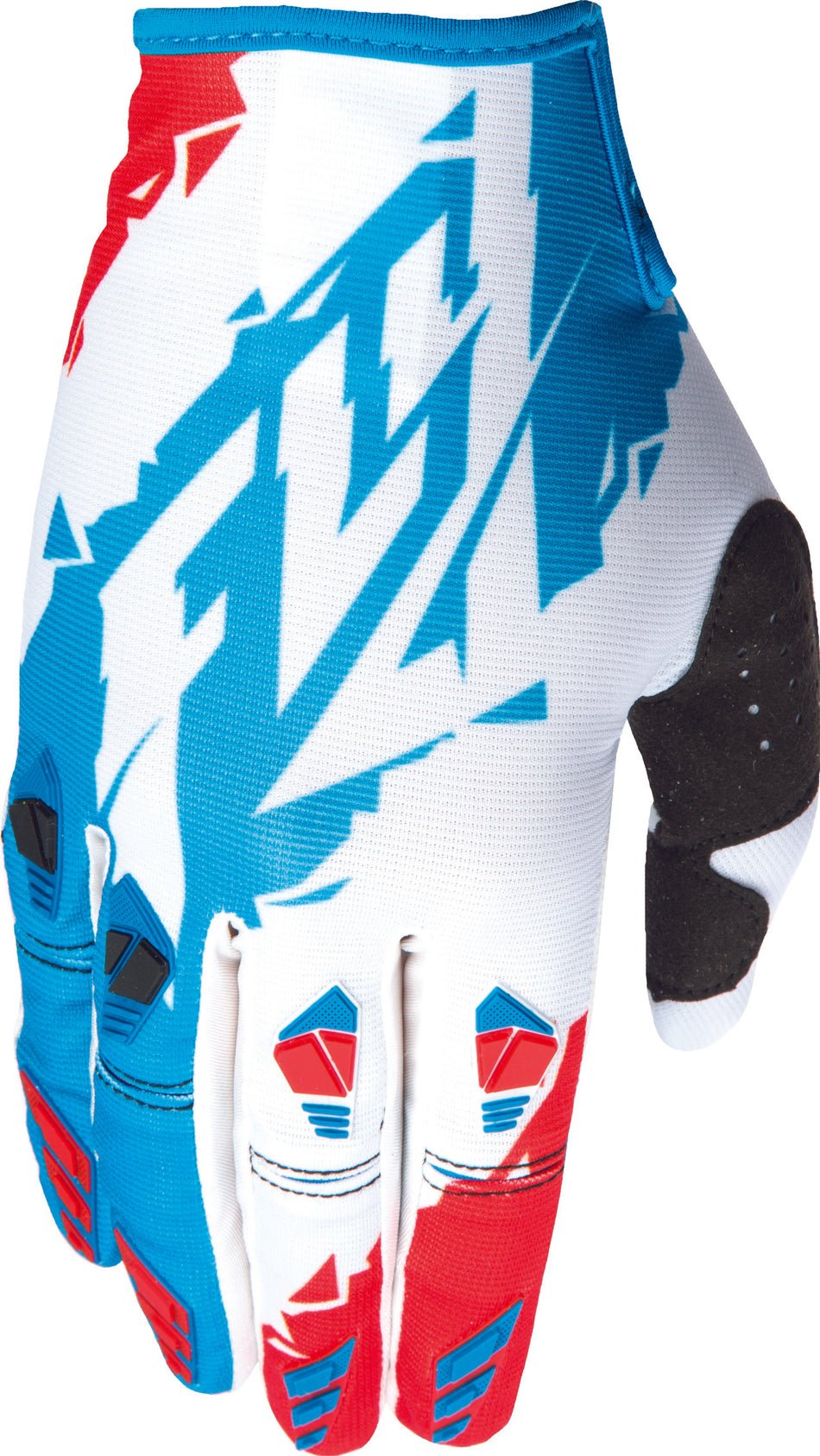 FLY RACING Kinetic Glove Red/White/Blue Sz 4 Ys 370-41104