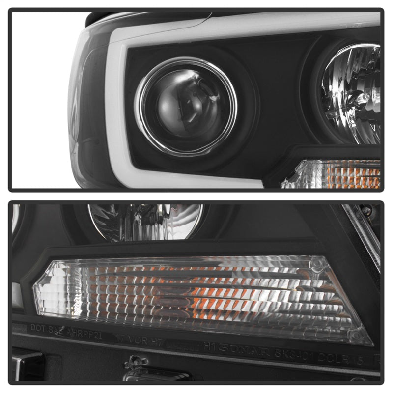 Spyder 15-17 Chevy Colorado Projector Headlights - Light Bar LED - Black (PRO-YD-CCO15-LBDRL-BK) 5085283