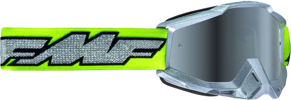 FMF VISION Powerbomb Goggle Rocket Silver/Lime W/Silver Mirror F-50037-00011