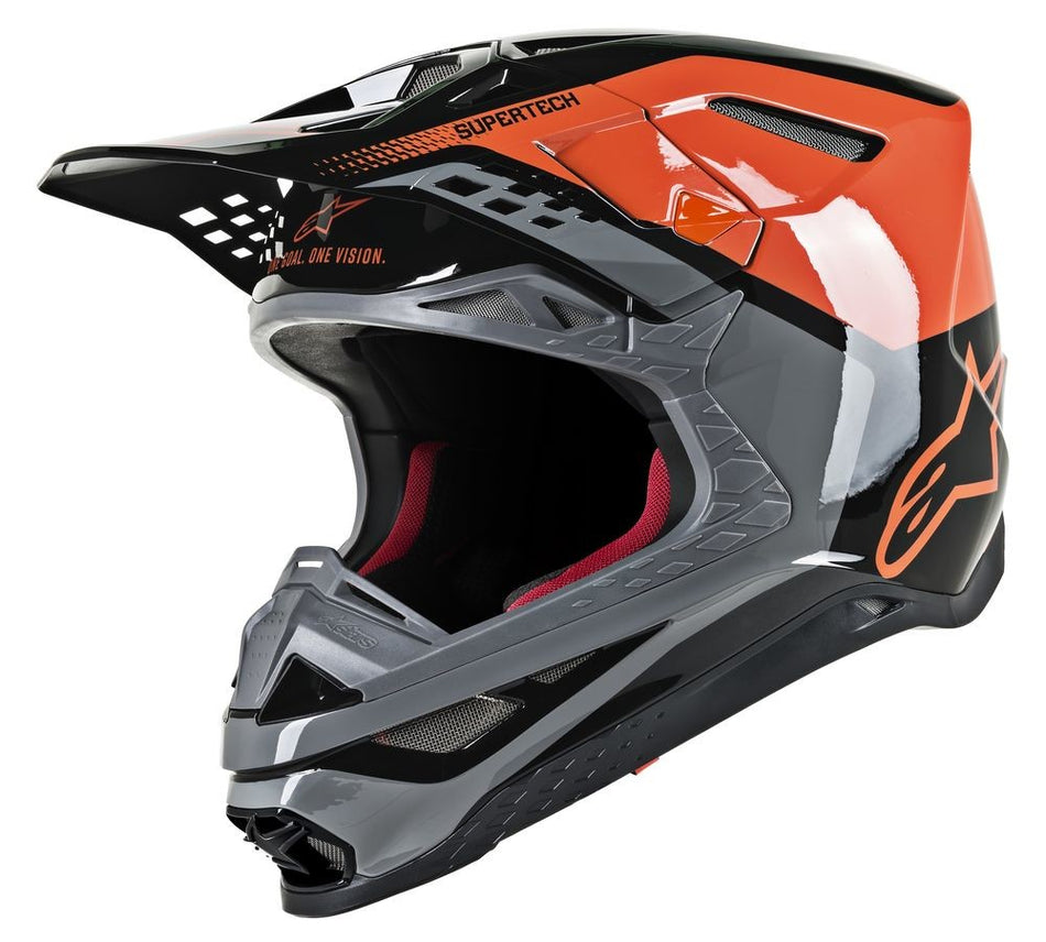 ALPINESTARS S.Tech S-M8 Triple Helmet Orange/Grey/Black Xl 8301319-4184-XL