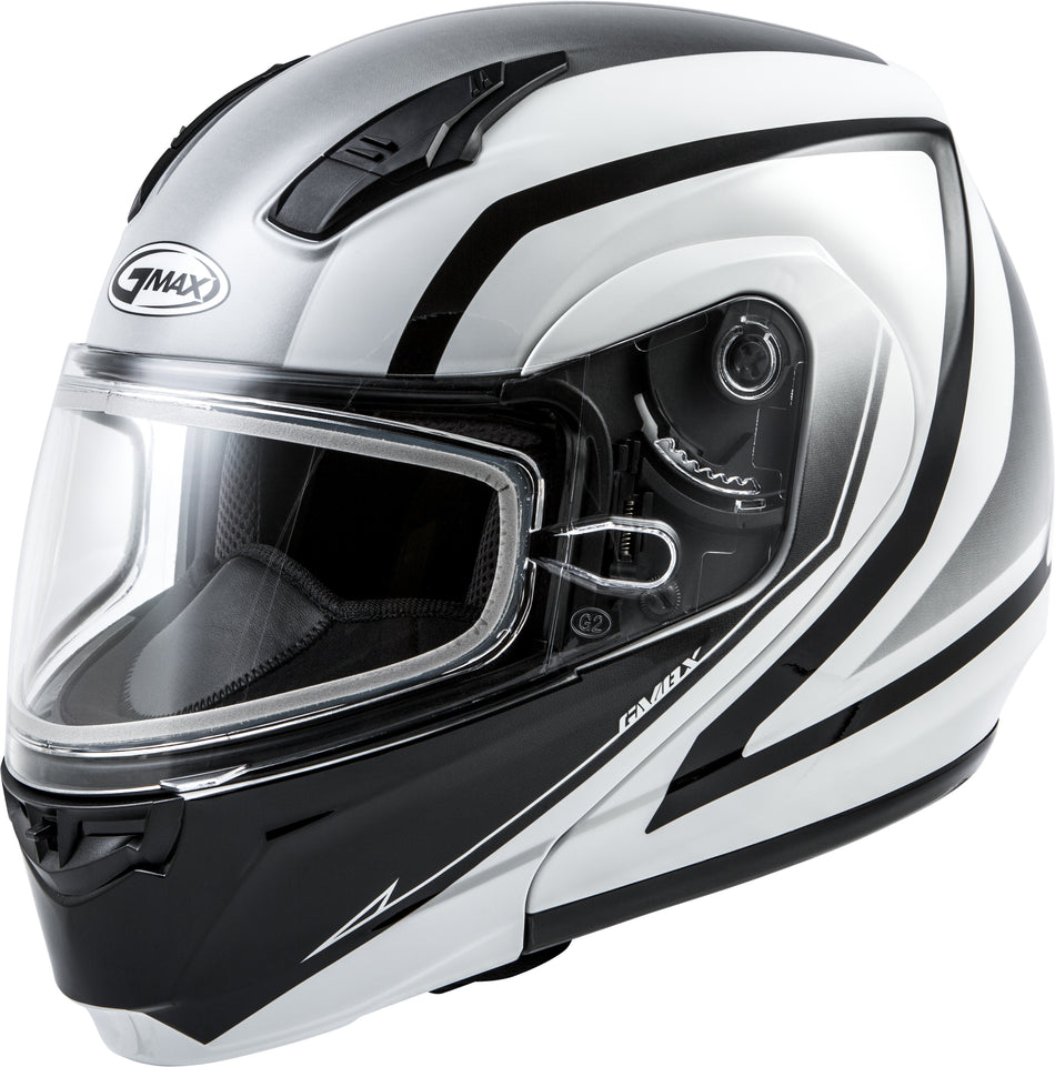 GMAX Md-04s Modular Docket Snow Helmet White/Black Lg G2042016