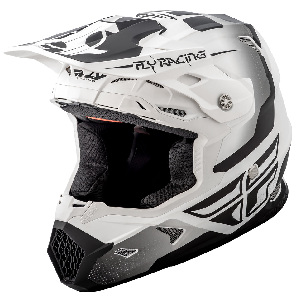 FLY RACING Toxin Original Helmet Matte White/Black 2x 73-85102X