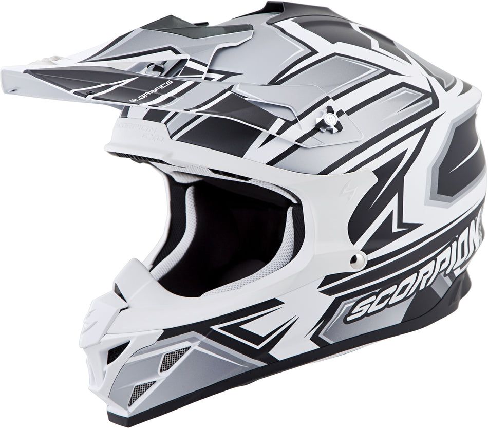 SCORPION EXO Vx-35 Off-Road Helmet Finnex Black/Silver Md 35-3124