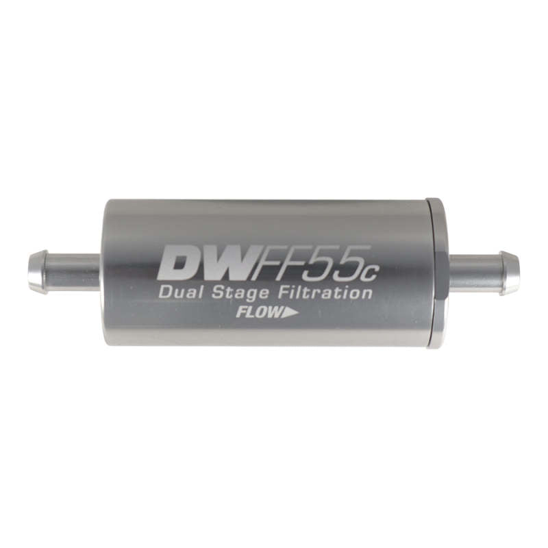 DeatschWerks 5/16in 10 Micron 55mm In-Line Fuel Filter Kit 8-03-55C-010K