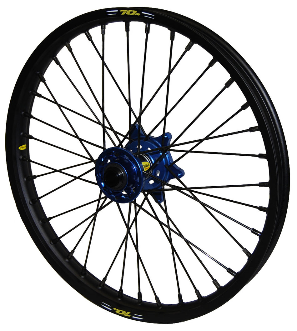 PRO-WHEEL Wheel Front 1.60x21 Blue Hub Blk Rim/Blk Spoke/Blk Nipple 23-2603222
