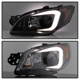 Spyder Subaru WRX 06-07 Projector Headlights - HID Model Only - Black PRO-YD-SWRX06-HID-LBDRL-BK 5083913