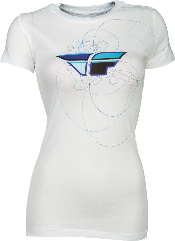 FLY RACING Contempodium Tee White/Blue S 356-0151S
