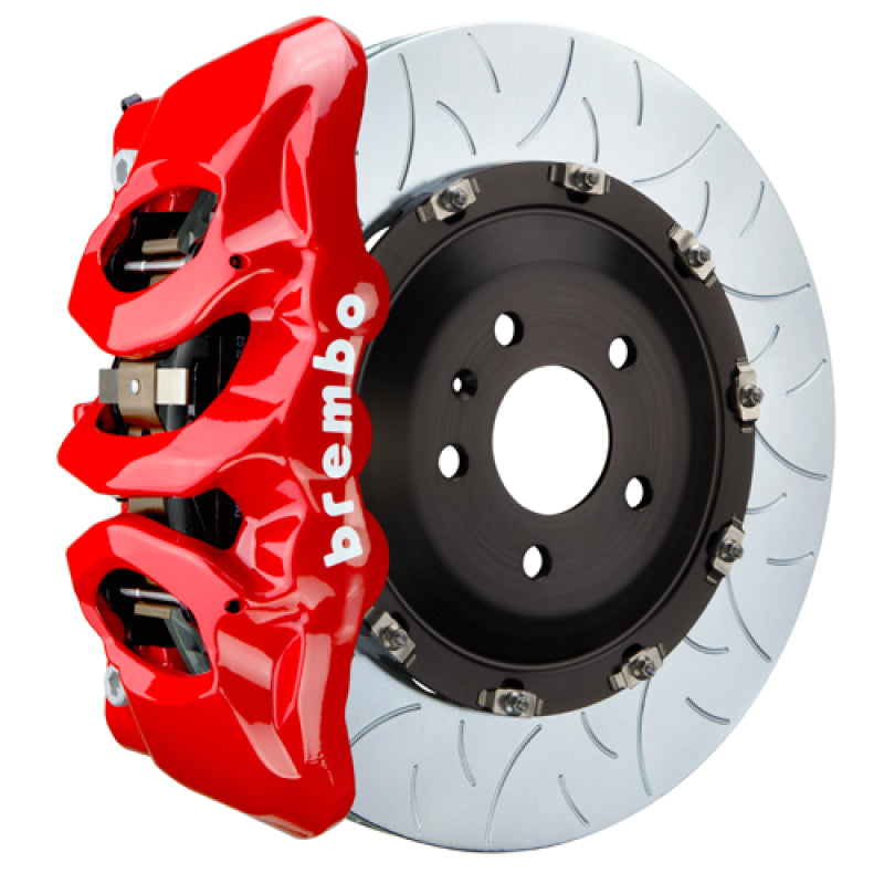 Brembo 15-19 Volkswagen Golf R Front GT BBK 6 Piston Cast 380x34 2pc Rotor Slotted Type3-Red 1T3.9004A2